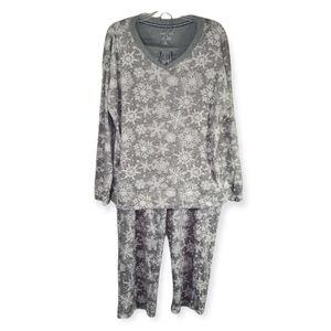 Nautica Snowflake Women's 2 pc Fleece Pajamas